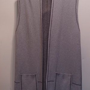 89th Madison Gray Tunic Length Hoodie Vest Size XL